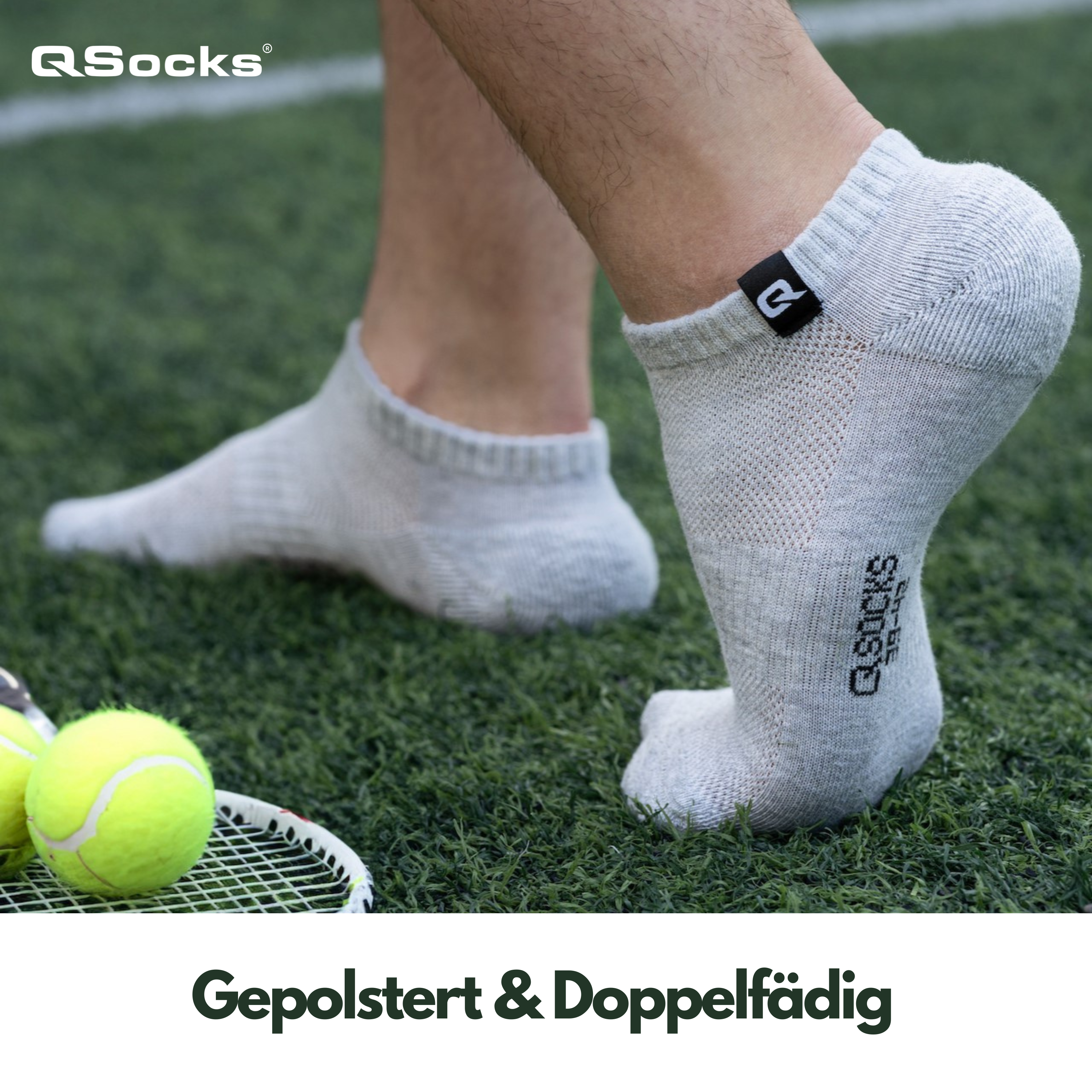 Sneaker Socken gepolstert für Damen & Herren 6X Paar