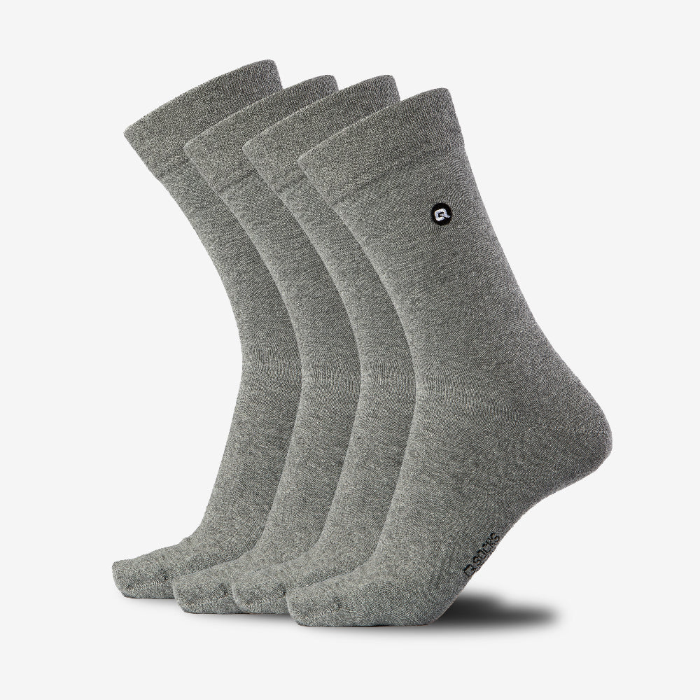 Business Anzugsocken aus Bio-Baumwolle Grau 4X Paar QOLONIA