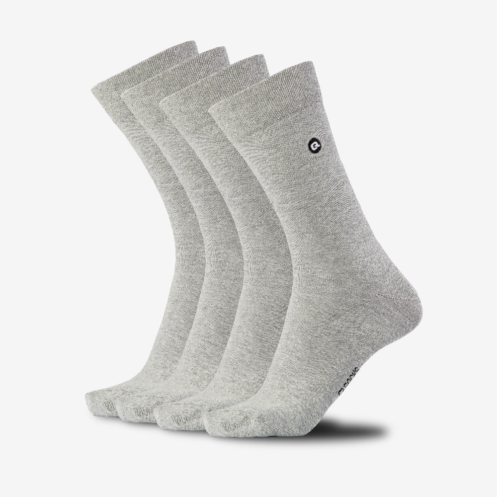 Business Anzugsocken aus Bio-Baumwolle Leichtgrau 4X Paar QOLONIA