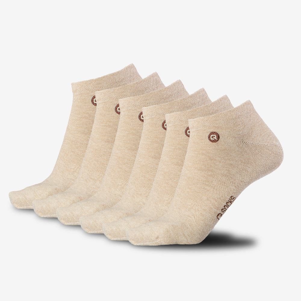 Dunne Sneaker Socken Beige 6X Paar