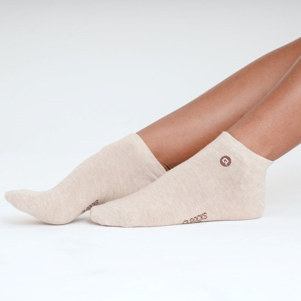 Dunne Sneaker Socken Beige 6X Paar QOLONIA