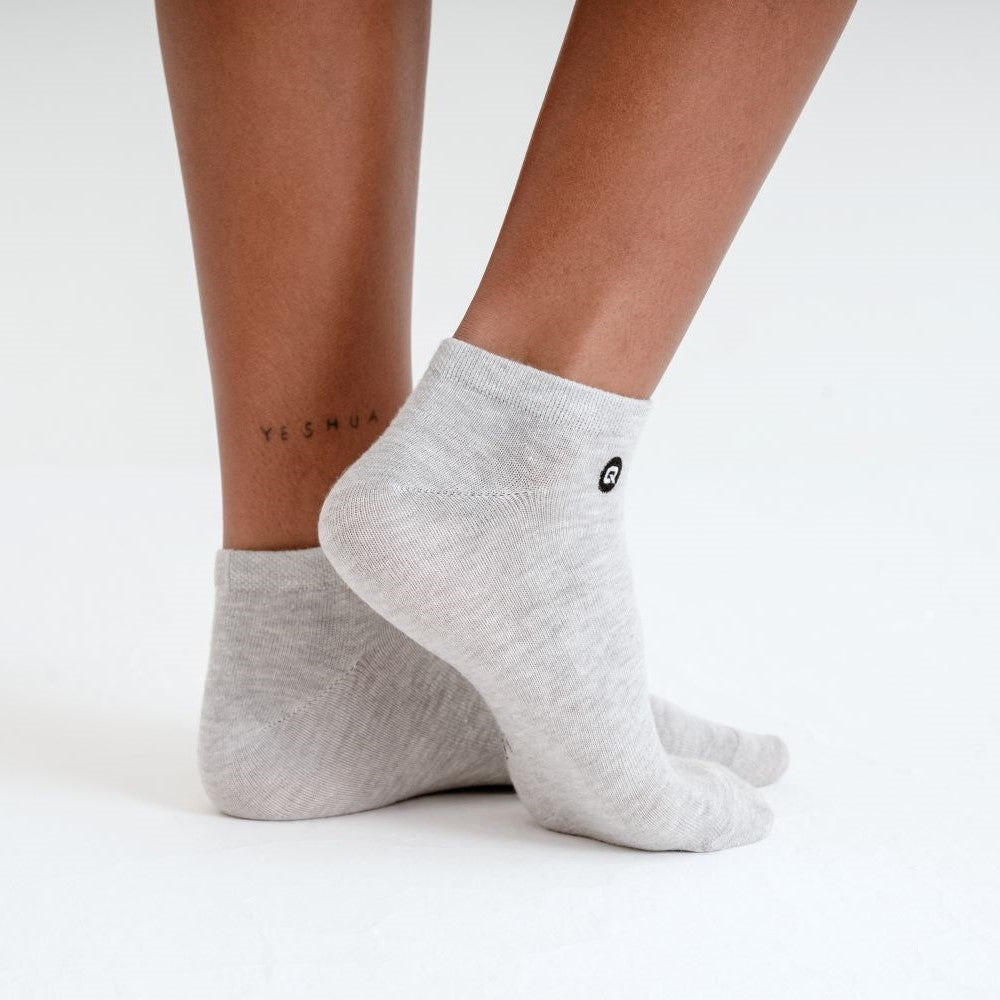 Dunne Sneaker Socken Grau 6X Paar QOLONIA