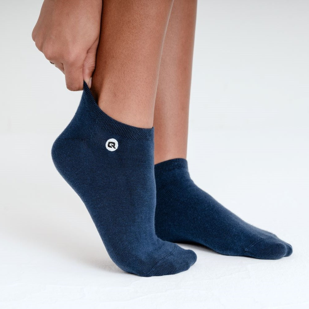 Dunne Sneaker Socken Marineblau 6X Paar QOLONIA