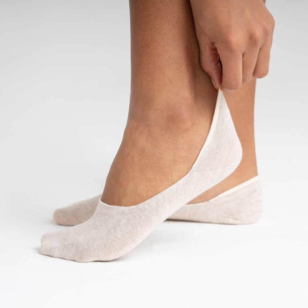 Medium Cut Ballerina Socken Beige Qolonia Bild2