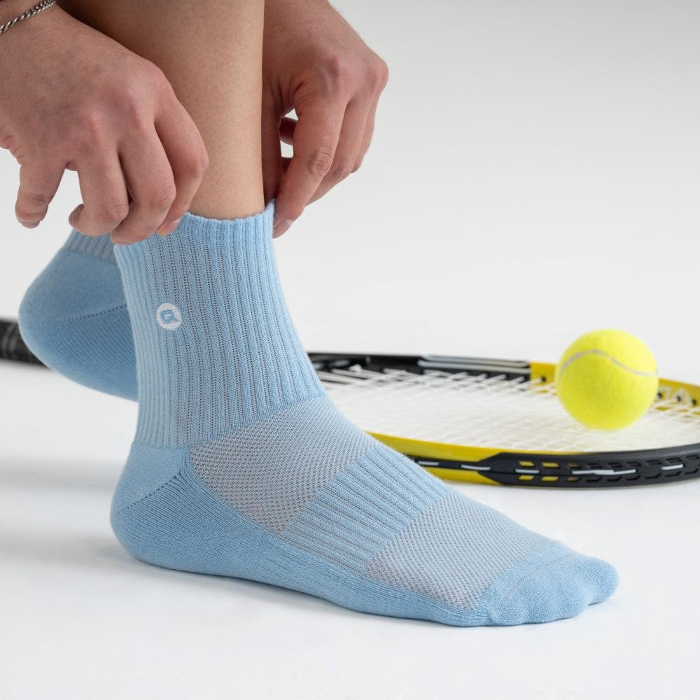 Mittelhohe Sport Tennissocken Babyblau