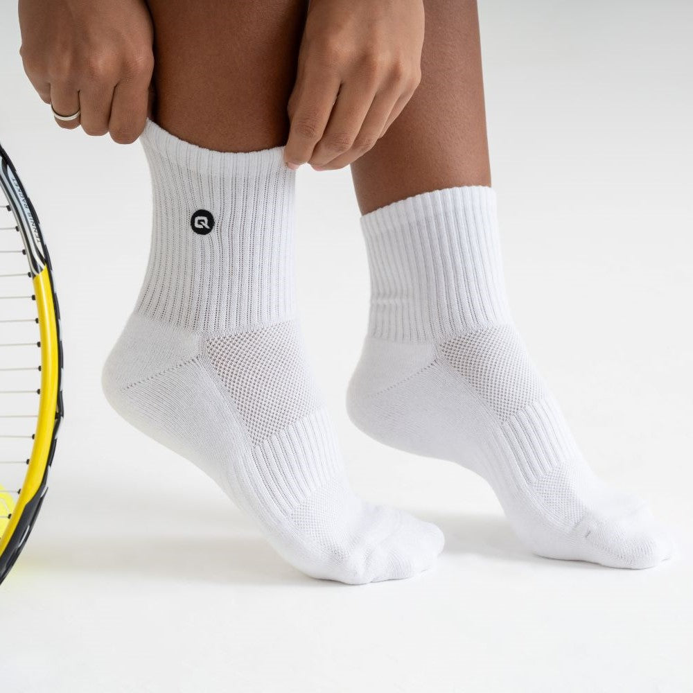 Mittelhohe Sport Tennissocken Weiss