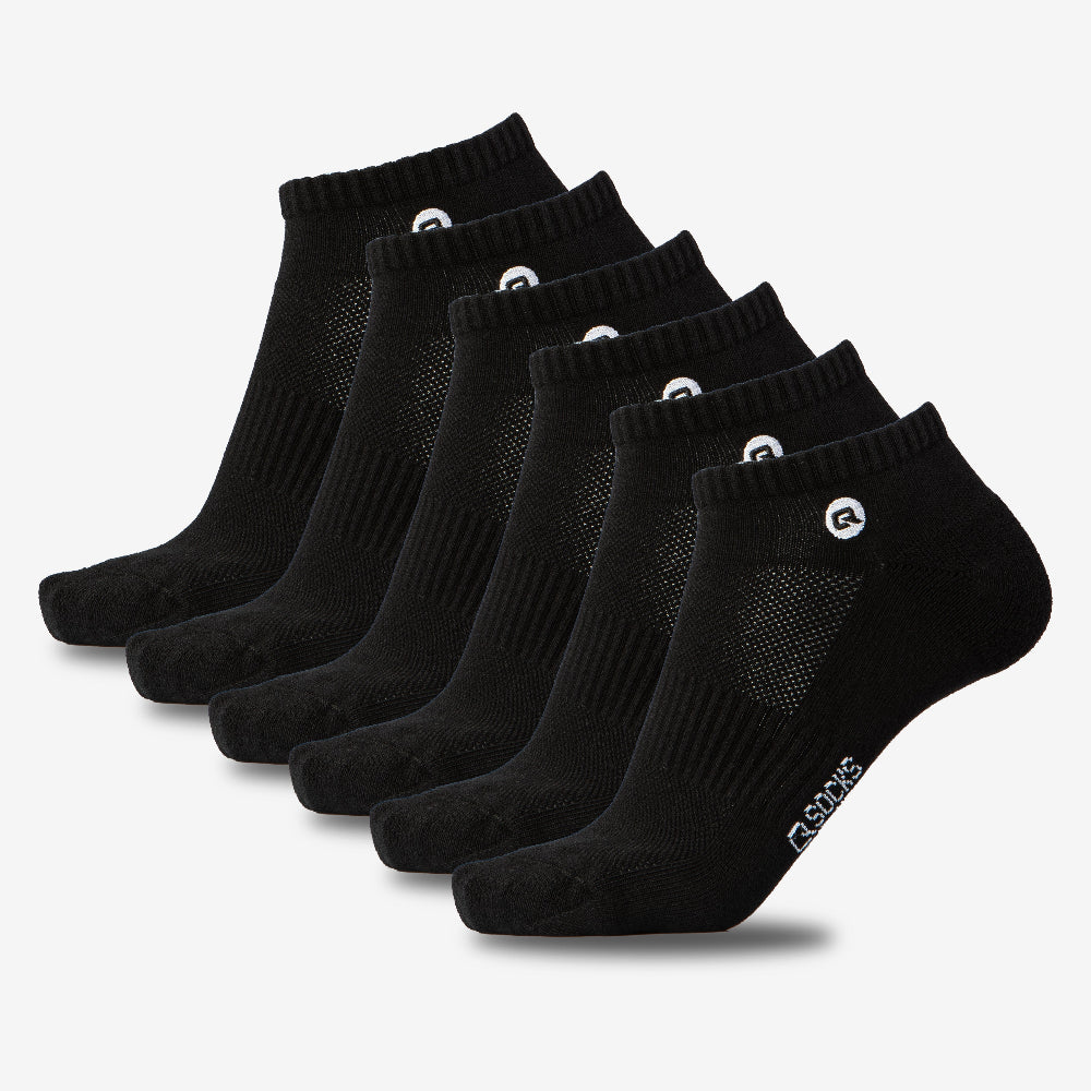 Sneaker Kurze Socken Schwarz 6X Paar