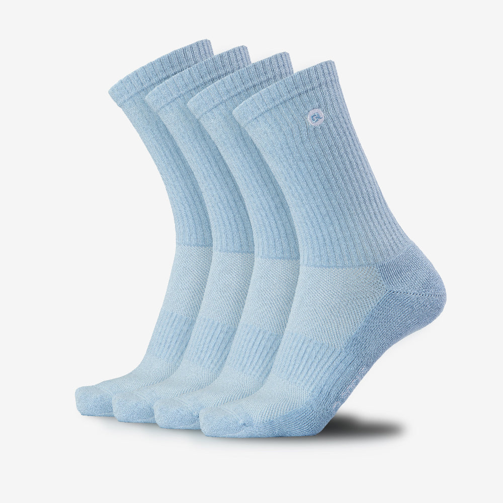Tennissocken Crew Sportsocken Babyblau 4X Paar