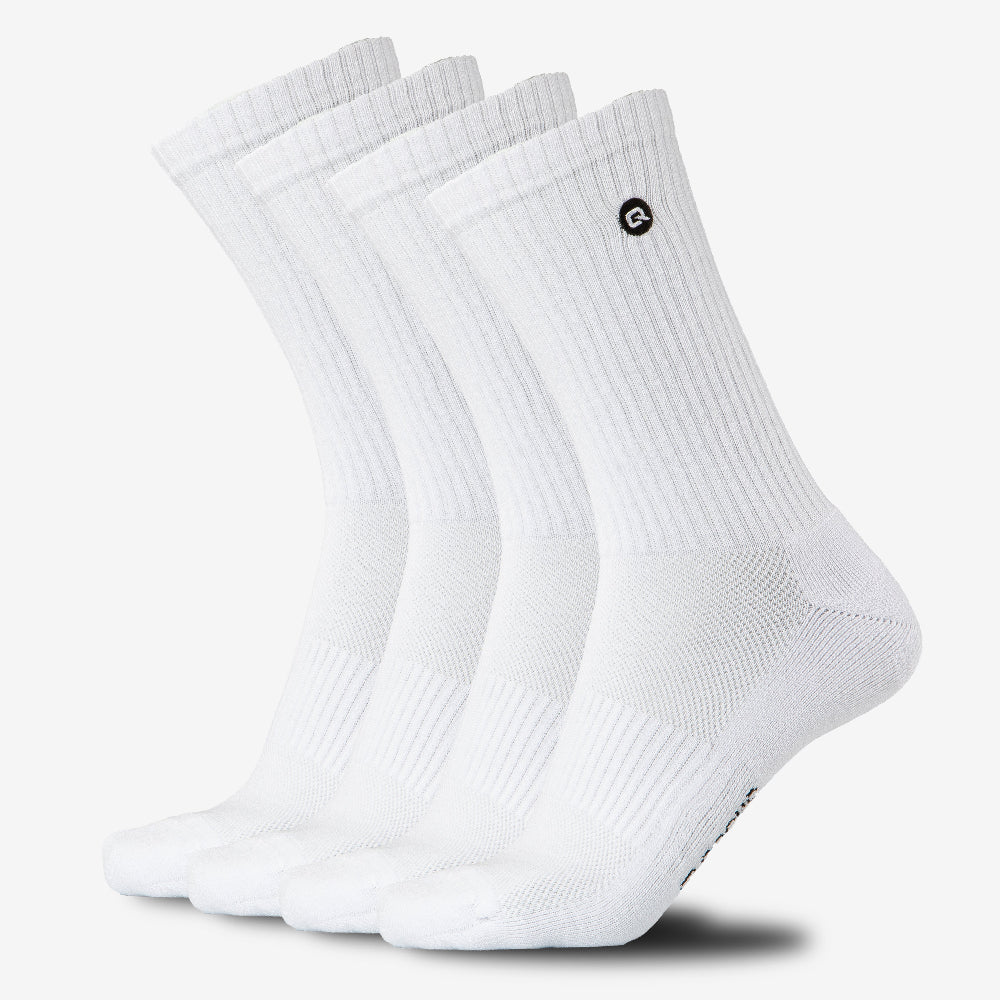 Tennissocken Crew Sportsocken Weiss 4X Paar