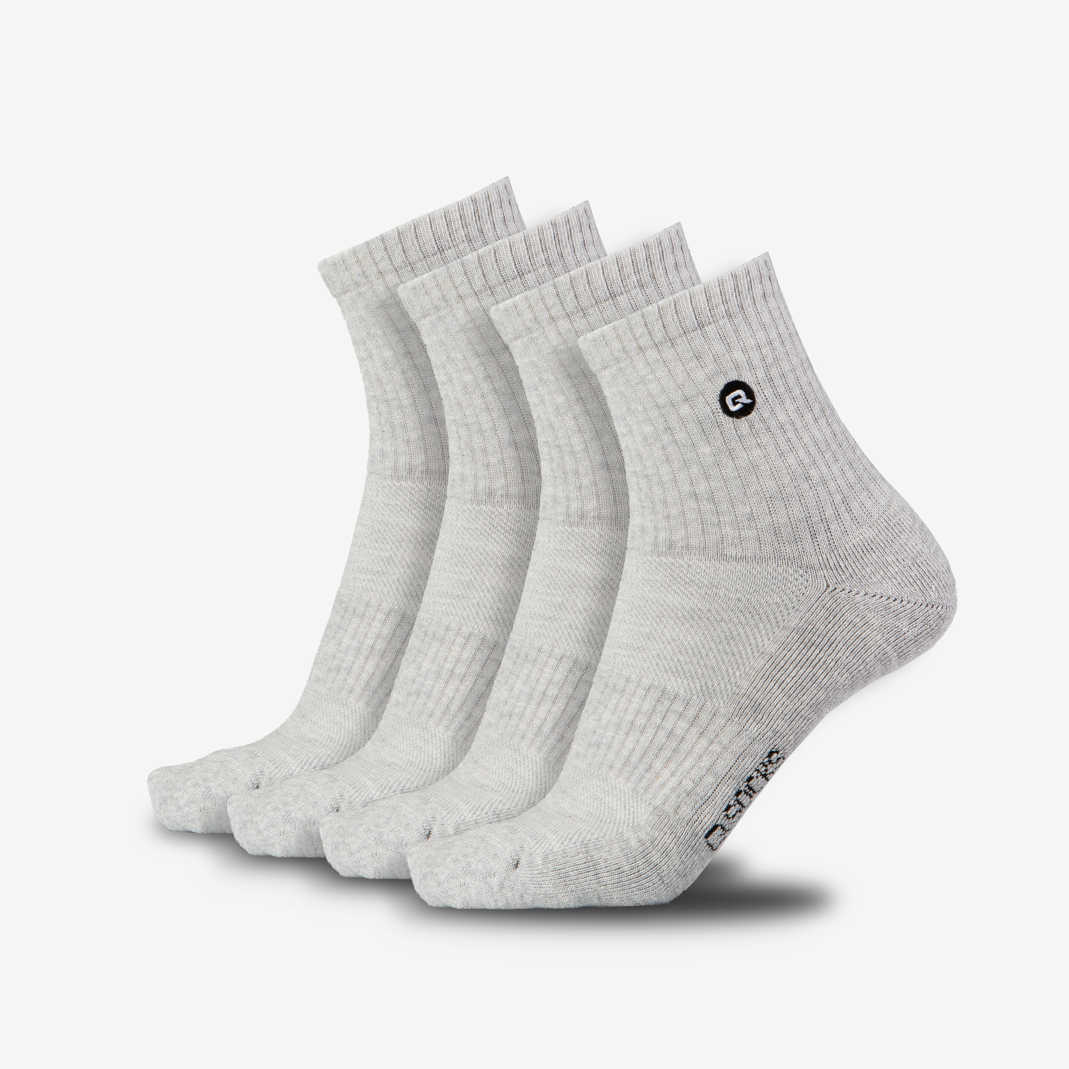 Mittelhohe Quarter Socken Grau 4 paar