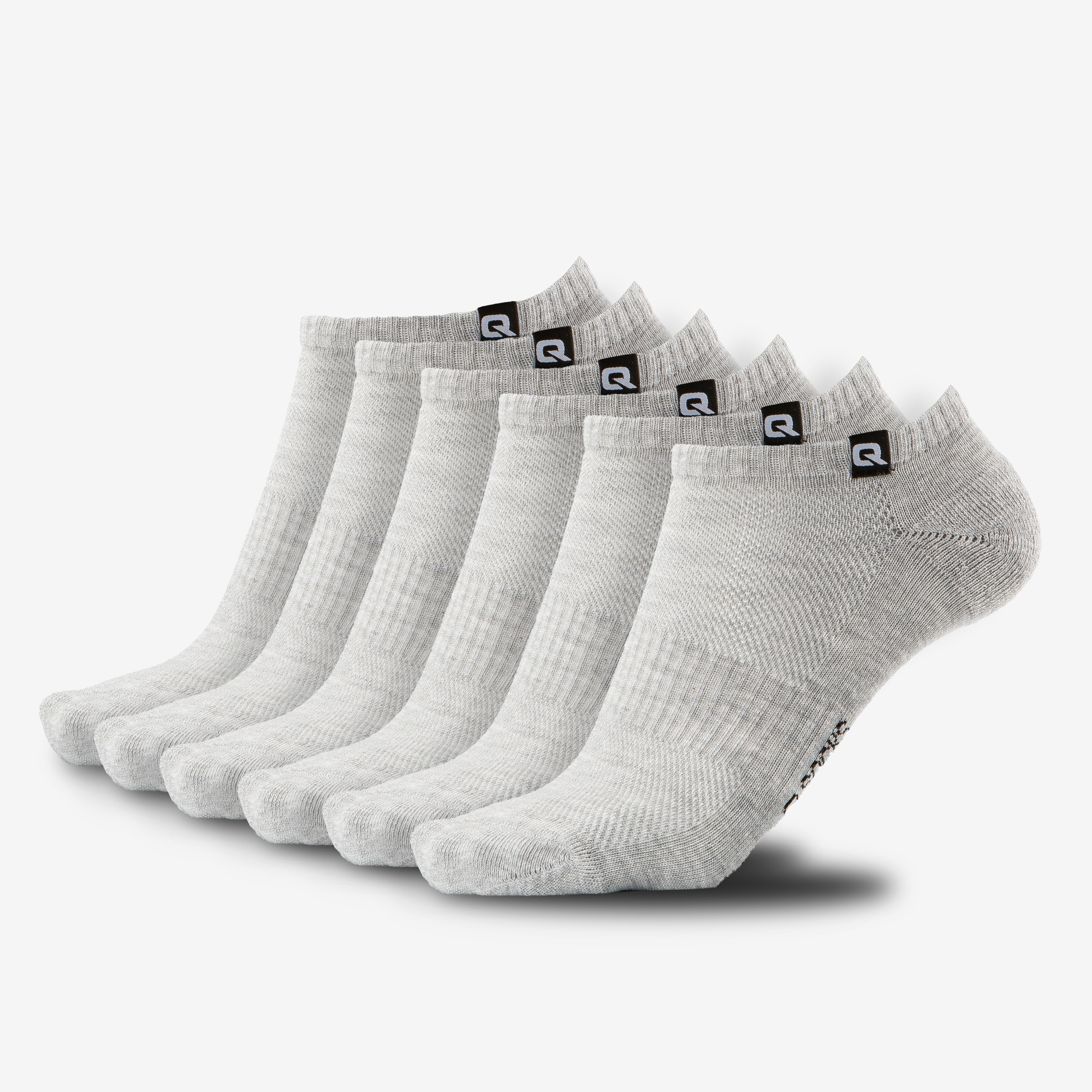 Sneaker Socken gepolstert Grau 6 paar