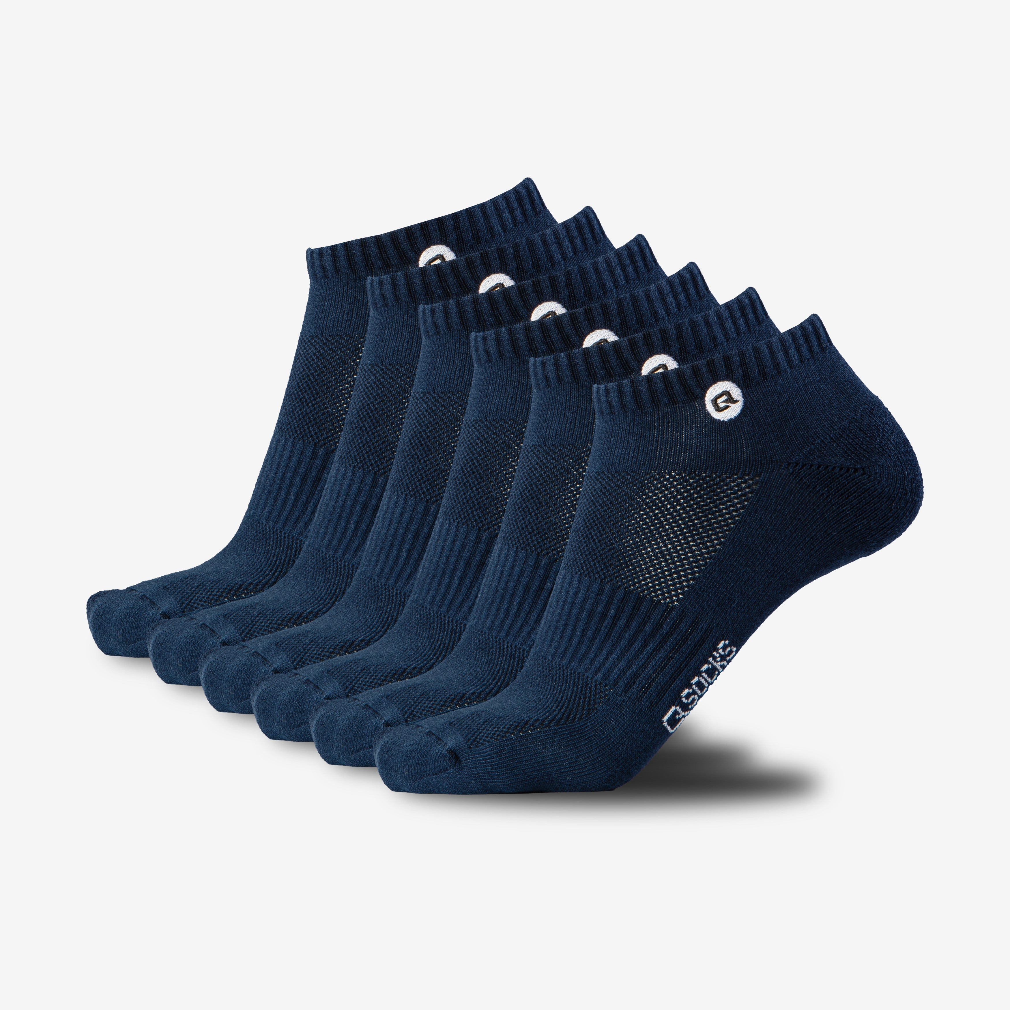 Sneaker Socken gepolstert Socken Marineblau 6 paar